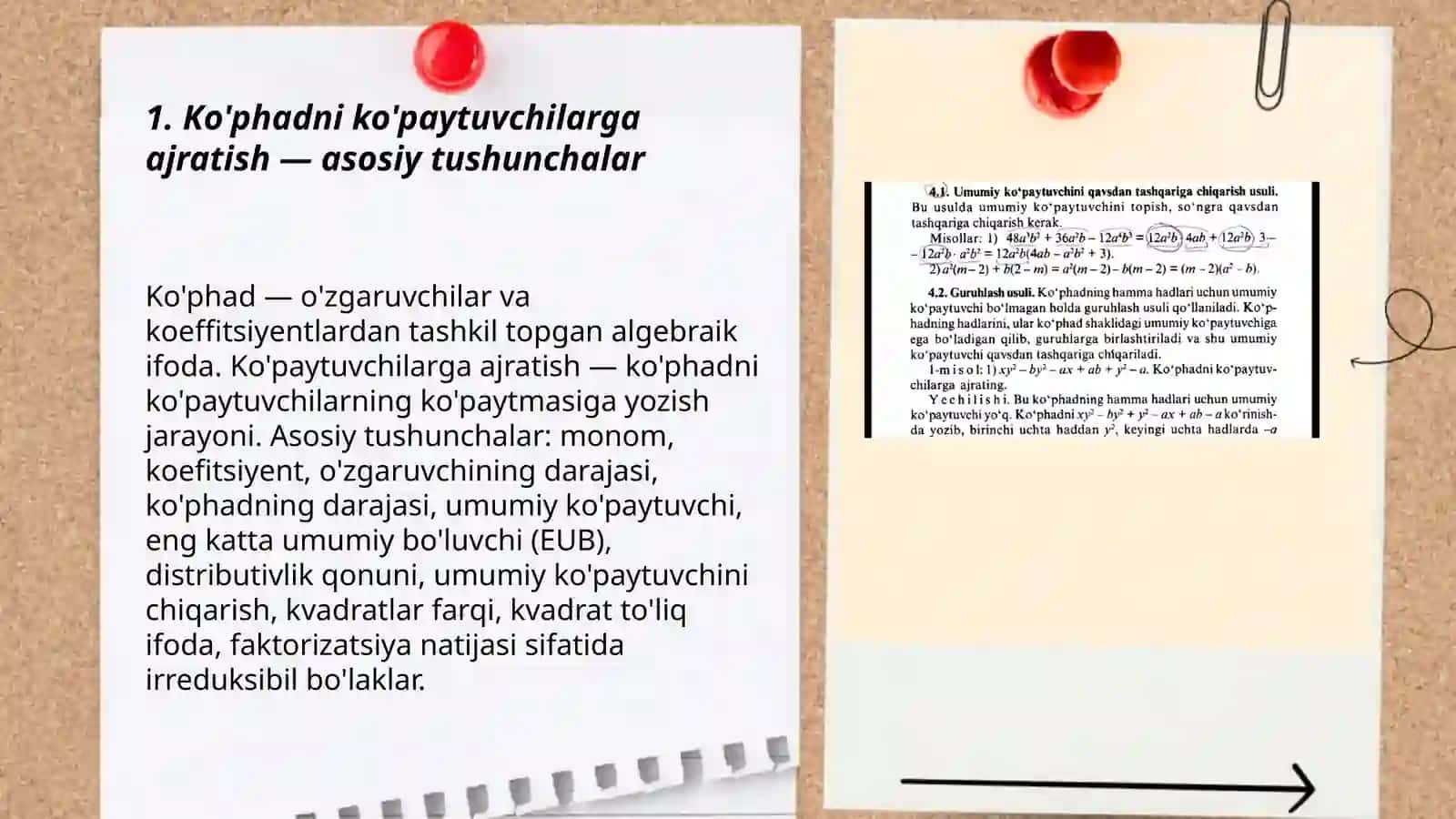 Ko'phadni ko'paytuvchilarga ajratish 3