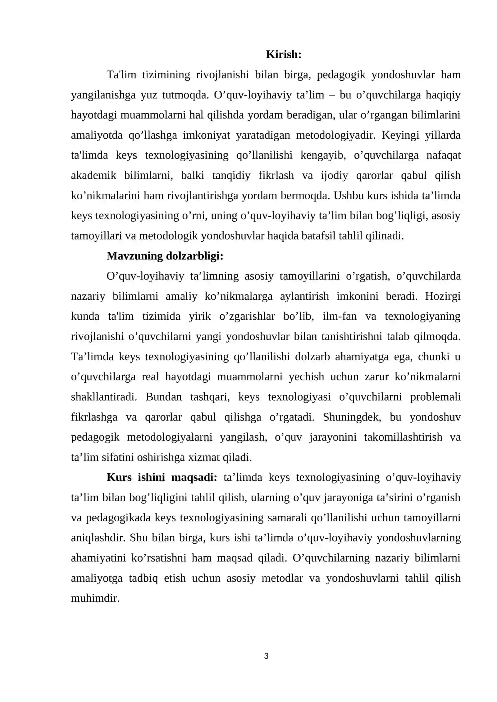 Ta’limda keys texnologiyasi. O’quv-loyihaviy ta’limning asosiy tamoyillari 3