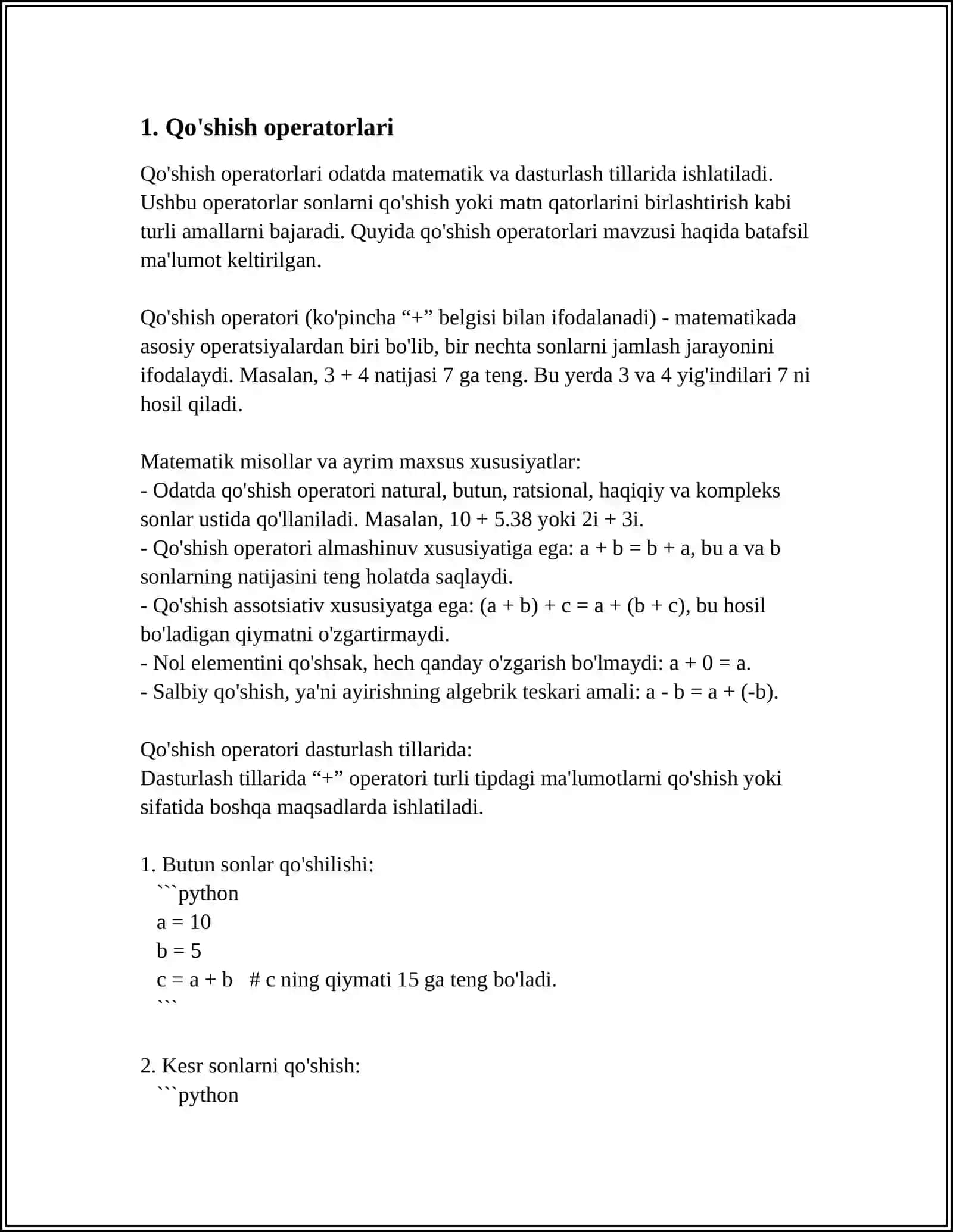 C ++ TILI OPERATORLARI 3