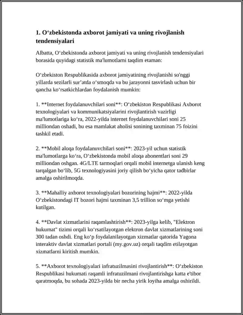 O‘ZBEKISTONDA AXBOROT JAMIYATINING XUSUSIYATLARI VA VIRTUALLASHTIRISH JARAYONLARI 3
