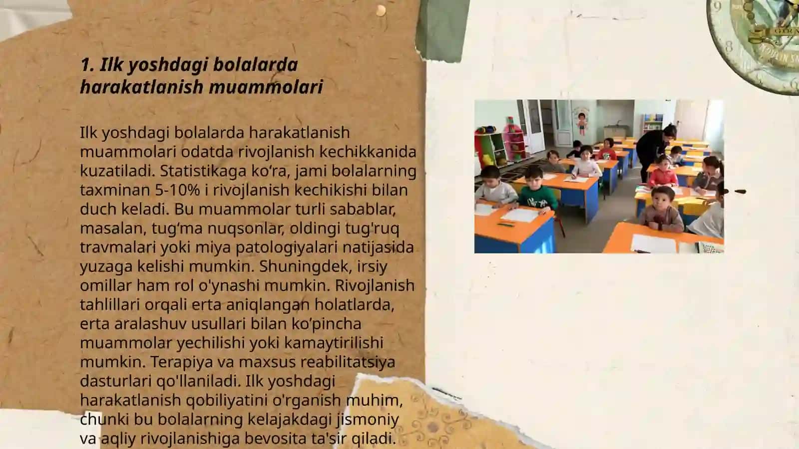 Ilk yoshdagi bolalarning psixomator rivojlanishidagi nuqsonlar ilk yoshdagi bolalarning ablitatsiyasi 3