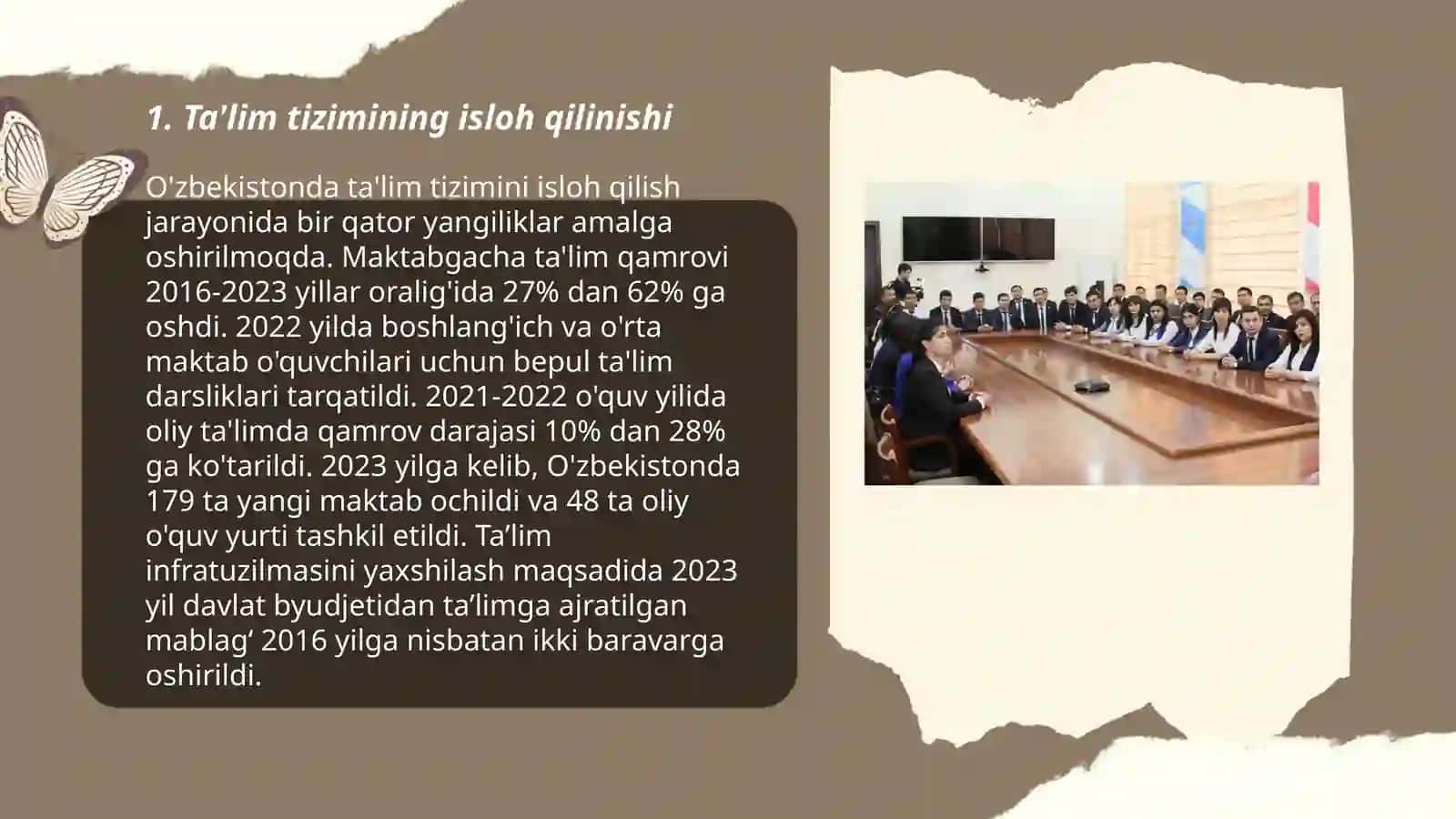 Mustaqillik yillarida Oʻzbekiston Respublikasida ta'lim sohasida oʻtkazilgan islohotlar 3