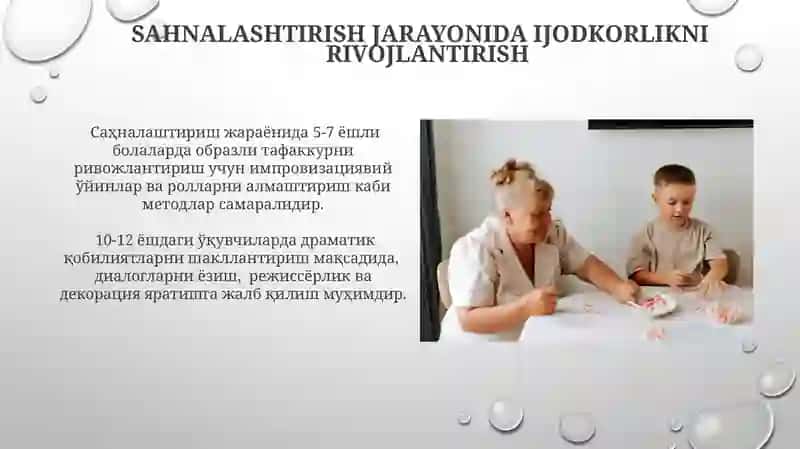 MTTning turli yosh guruhlarida sahnalashtirish faoliyatining asosiy vazifalari 3