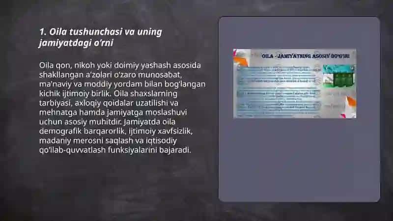 Oila jamiyatning asosiy boʻgʻini slayt qil 3
