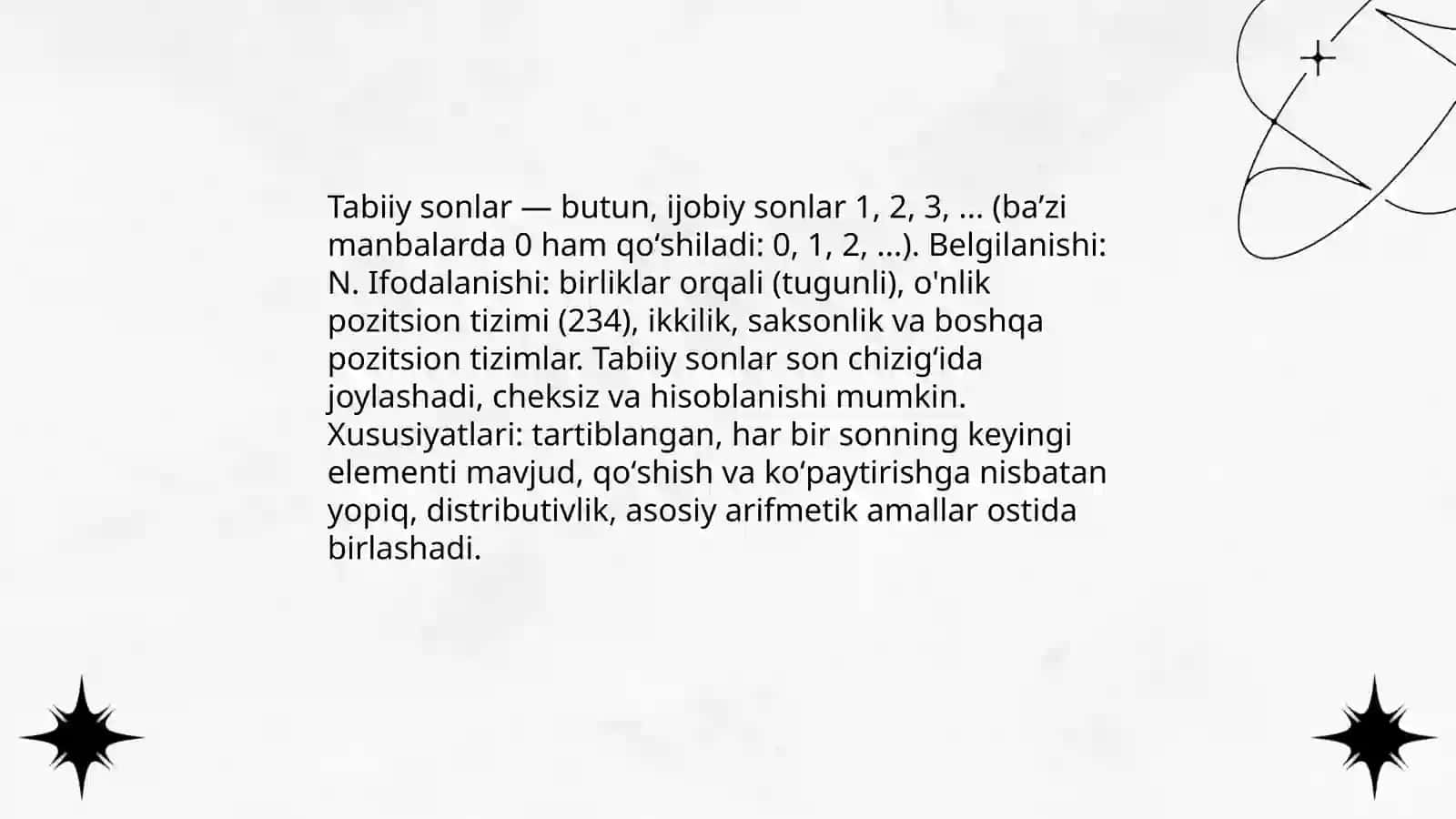 Sonlar va ularni ifodalash usullari 3