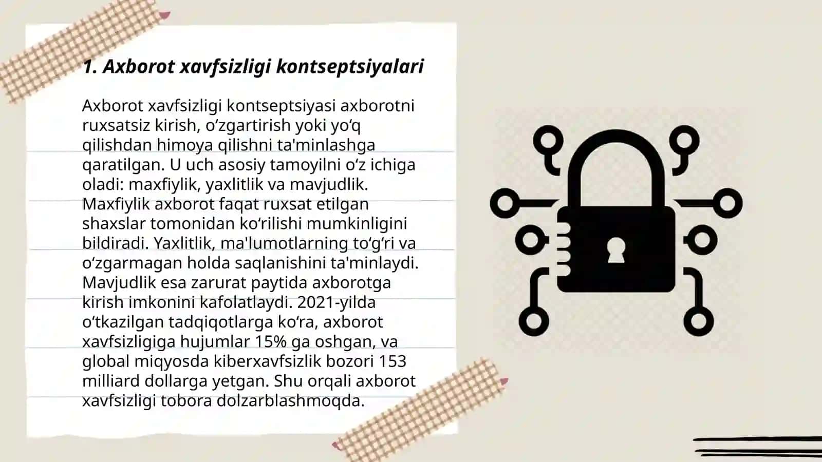 Axborot xavfsizligi kontseptsiyalari 3