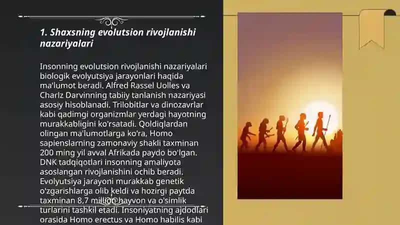 shaxsni evolutsion jihatdan rivojlanishi 3
