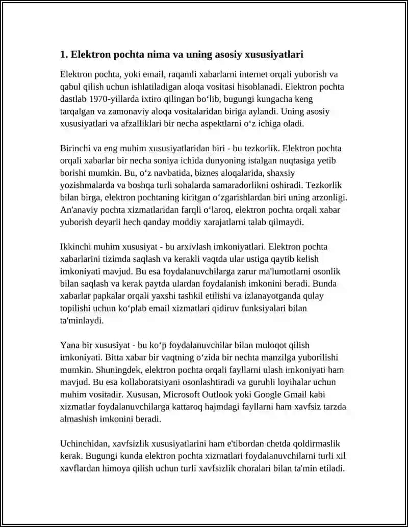 ELEKTRON POCHTA VA UNING IMKONIYATLARI 3