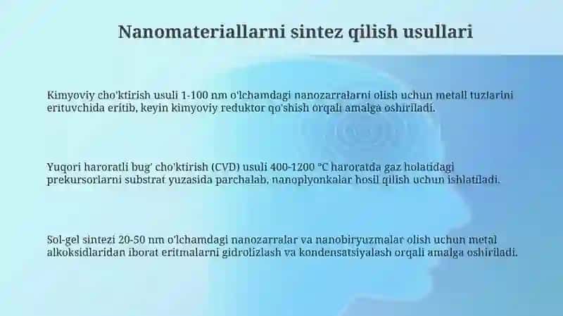 Nano material olish va ularning xossalari 3