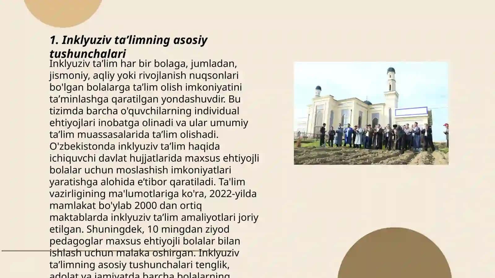 Inklyuziv taʼlimning butun jahonda eʼtirof etilishining mohiyati va bu taʼlim tizimining hamma uchun ochiqligi 3