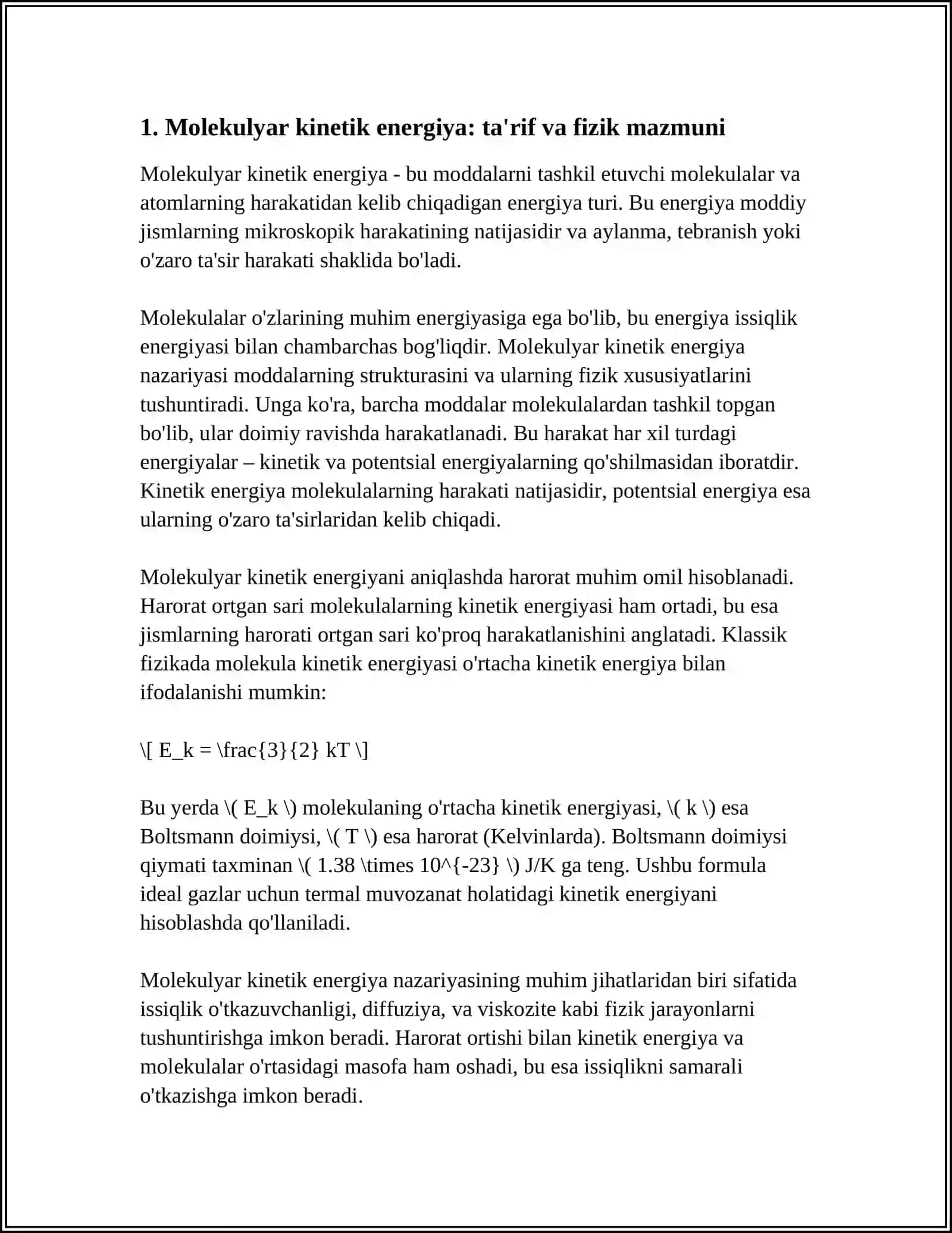 MOLEKULYAR KINETIK ENERGIYANING ASOSLARI 3