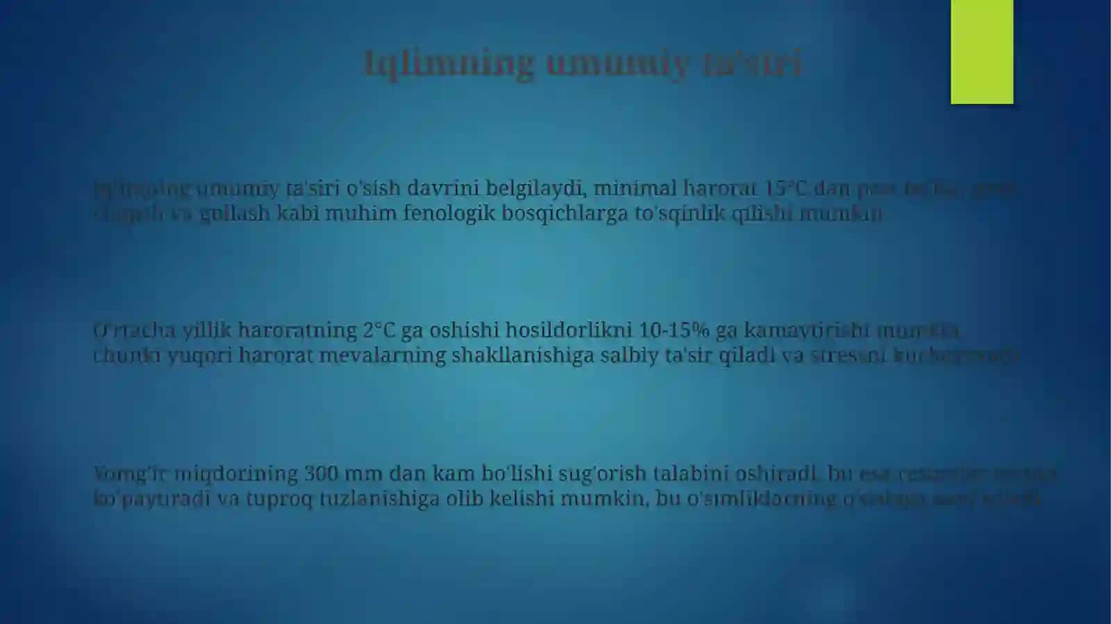 Ochiq dalada shirin qalampir yetishtirishga iqlimning taʼsir 3