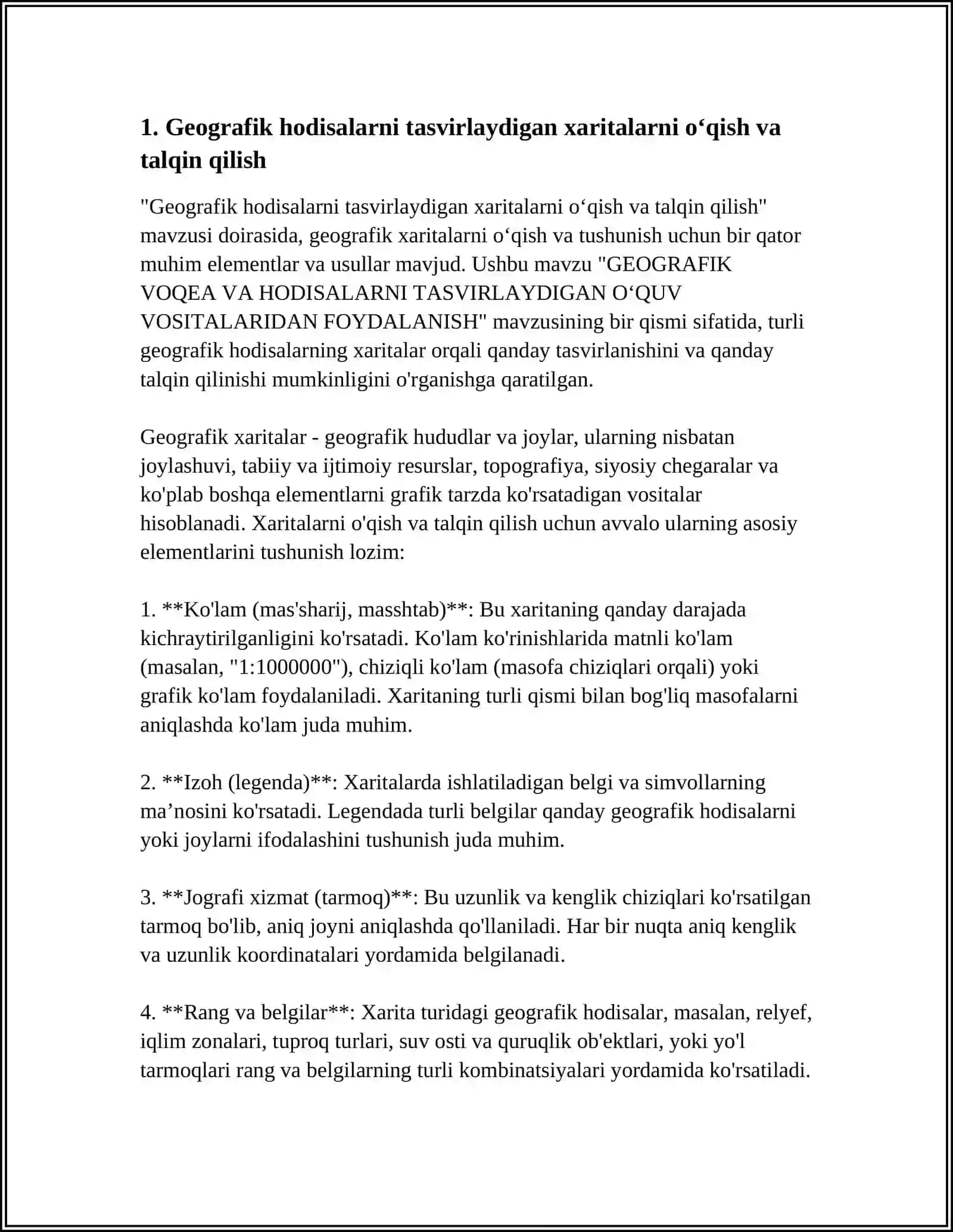 GEOGRAFIK VOQEA VA HODISALARNI TASVIRLAYDIGAN OʻQUV VOSITALARIDAN FOYDALANISH 3
