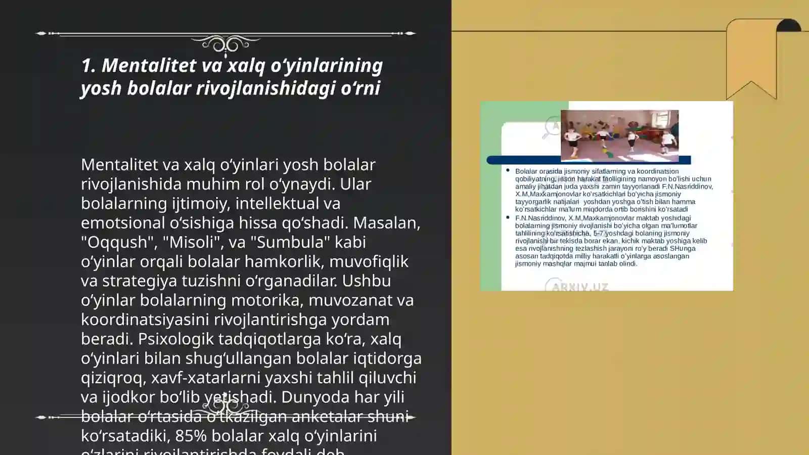 Kichik yoshdagi bolalarga beriladigan milliy va harakatli o‘yinlarni o‘rgatish 3