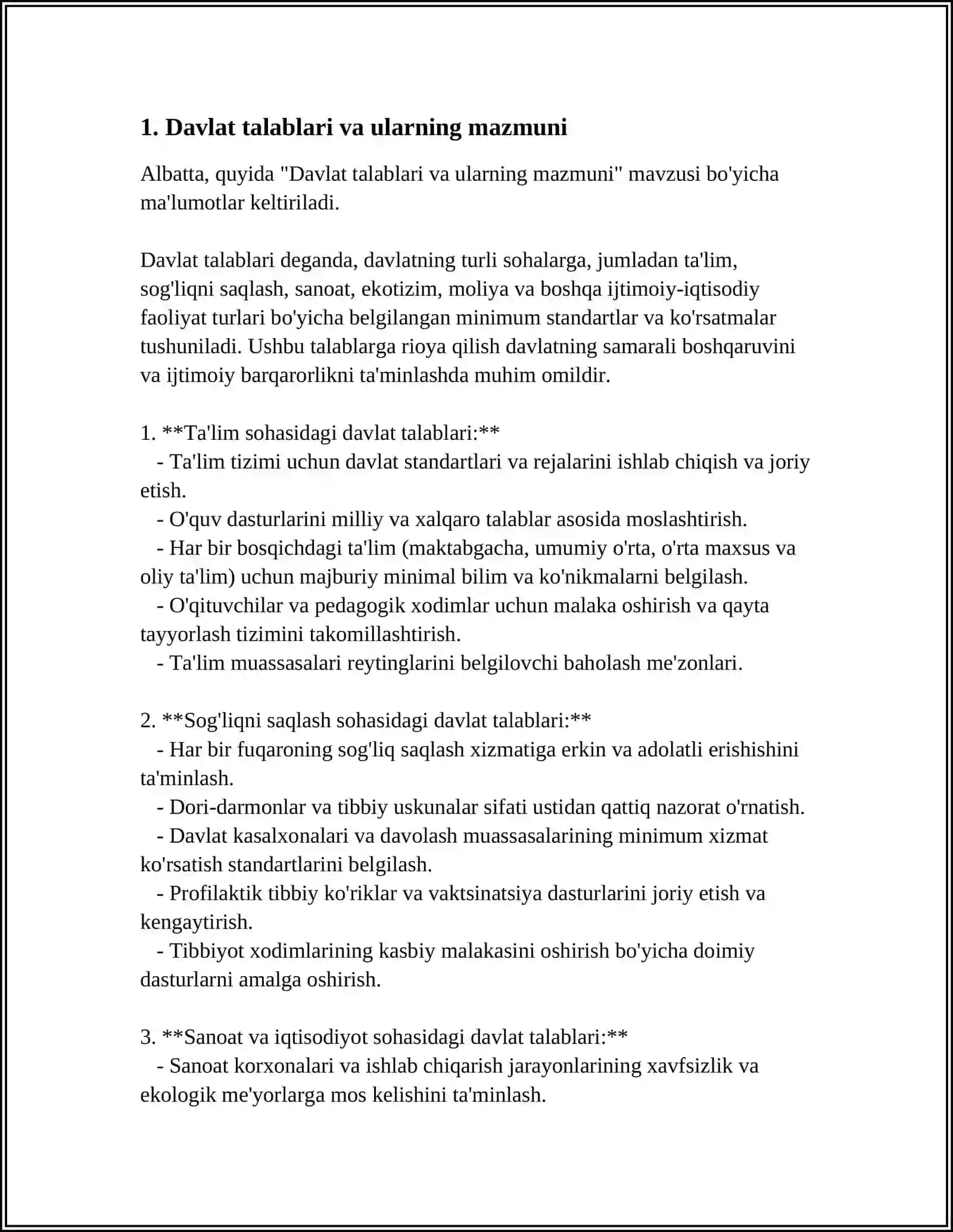 UMUMTA'LIM MAKTABLARIDA O'QUVCHILARNI SINFDAN-SINFGA O'TKAZISH VA TA'LIMNI TASHQI KO'CHIRISH UCHUN O'RNATILGAN DAVLAT TALABLARINI BILISH VA FOYDALANA OLISH KERAK 3