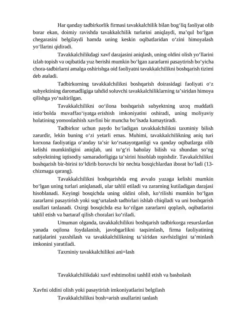 Biznes tavakkalchilik va rizk 3