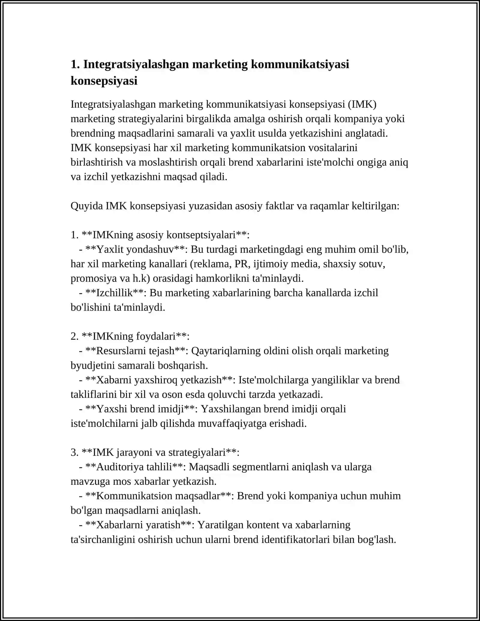 INTEGRATSIYALASHGAN MARKETING KOMMUNIKATSIYASINI BOSHQARISH 3