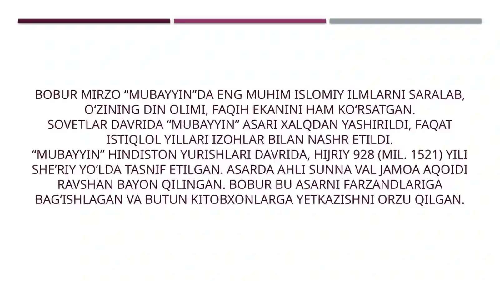 O’zbek adabiyoti tarixi va yangi o’zbek adabiyoti 3