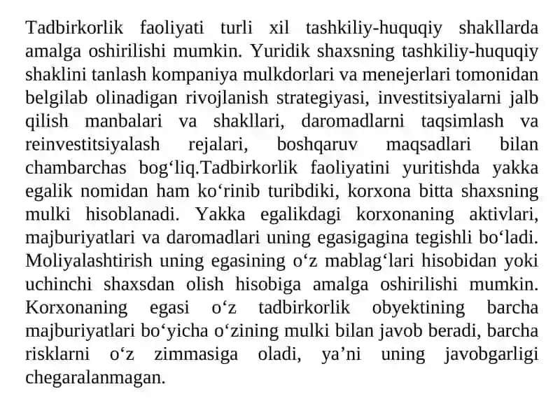 MOLIYAVIY MENEJMENTNI TASHKIL ETISH MEXANIZMI VA KORXONALARDA TASHKILIY XUSUSIYATLARI 3