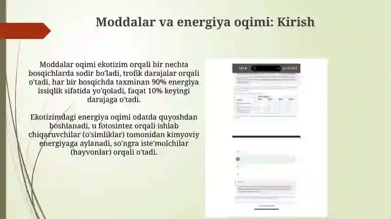 Xujayrada moddalar va energiya oqimi, informatsiyaning berilishi 3