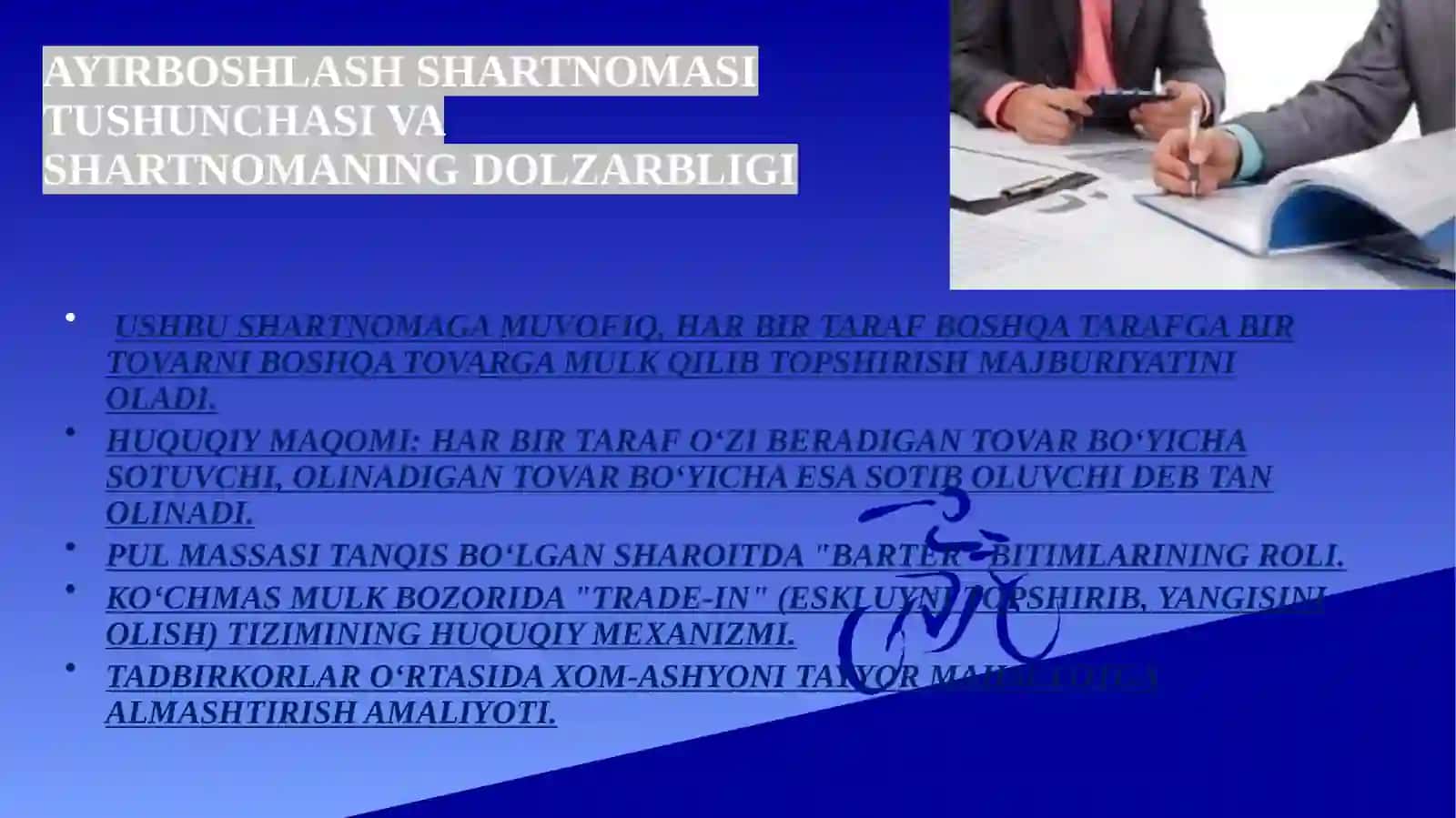 ALMASHTIRISH (AYIRBOSHLASH) SHARTNOMALARI 3