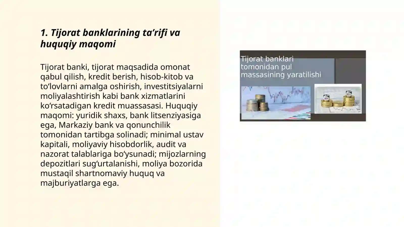 Tijorat Banklari va uning Funksiyalari 3
