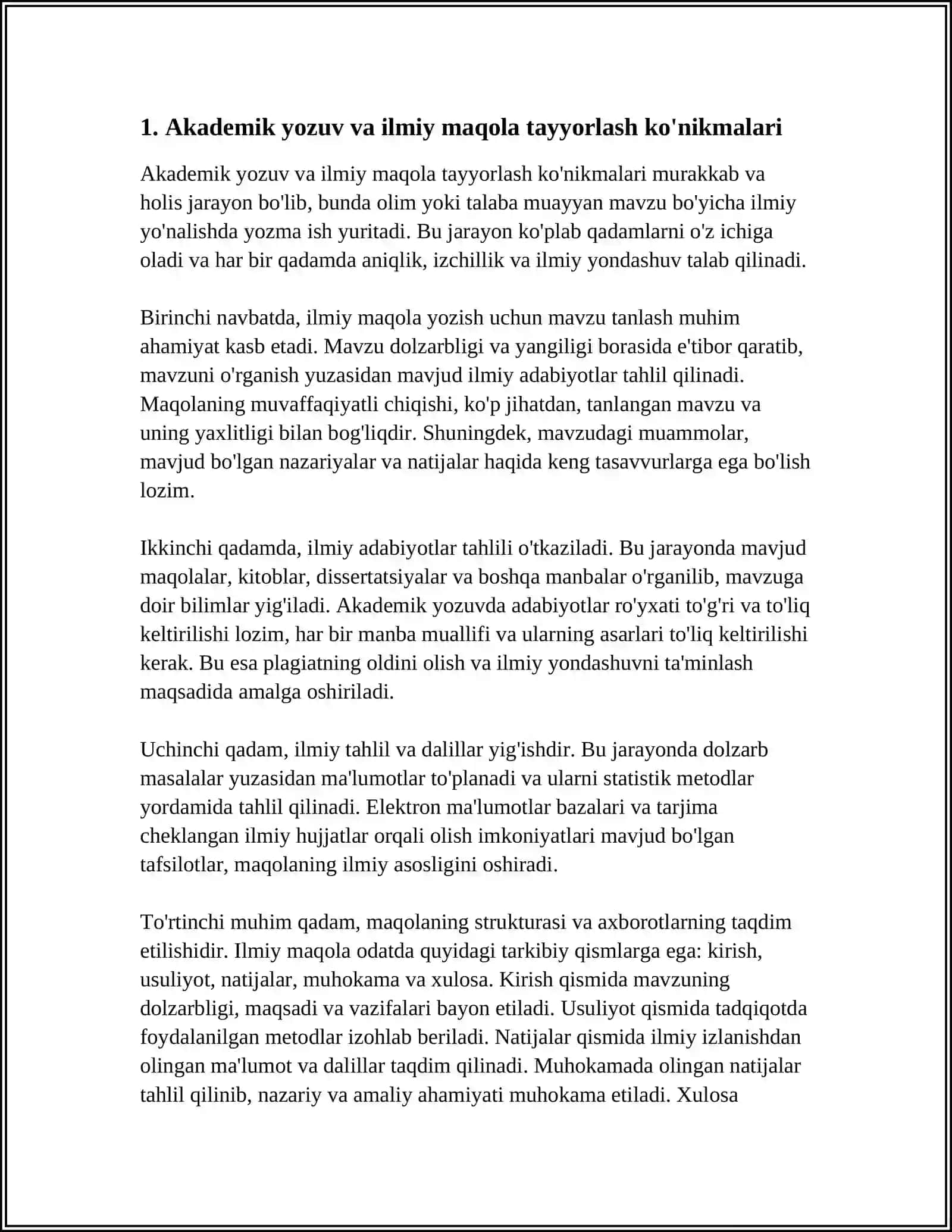 AKADEMIK KO'NIKMALAR VA KASBIY KOMPETENTLIK 3