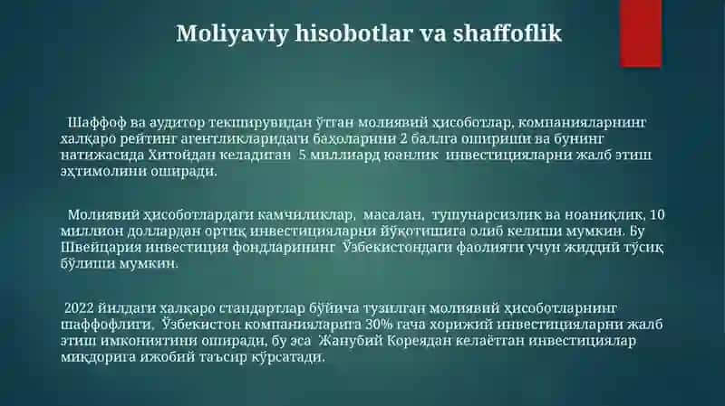 Korporativ moliyada xorijiy kapitalni jalb etish 3