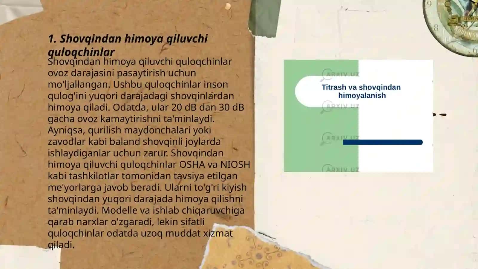 Titrash va shovqindan saqlanish usullari 3