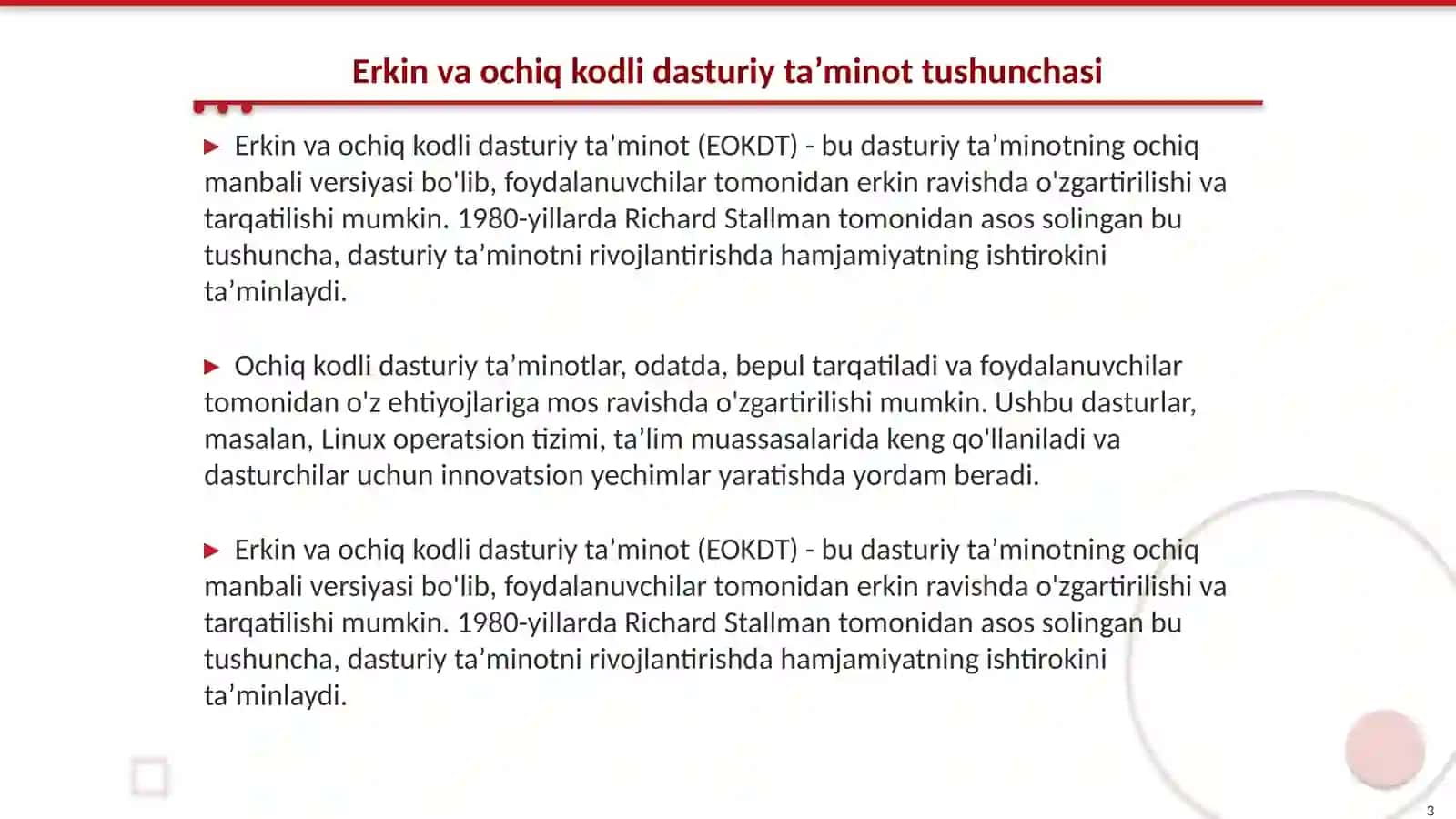 Taʼlimda erkin va ochiq kodli dasturiy taʼminotlar 3