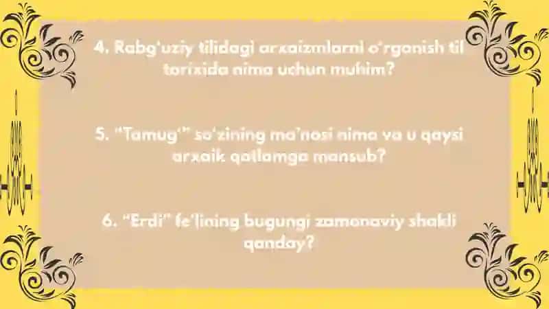 Qissasi Rabg’uziydagi arxaizmlar 3