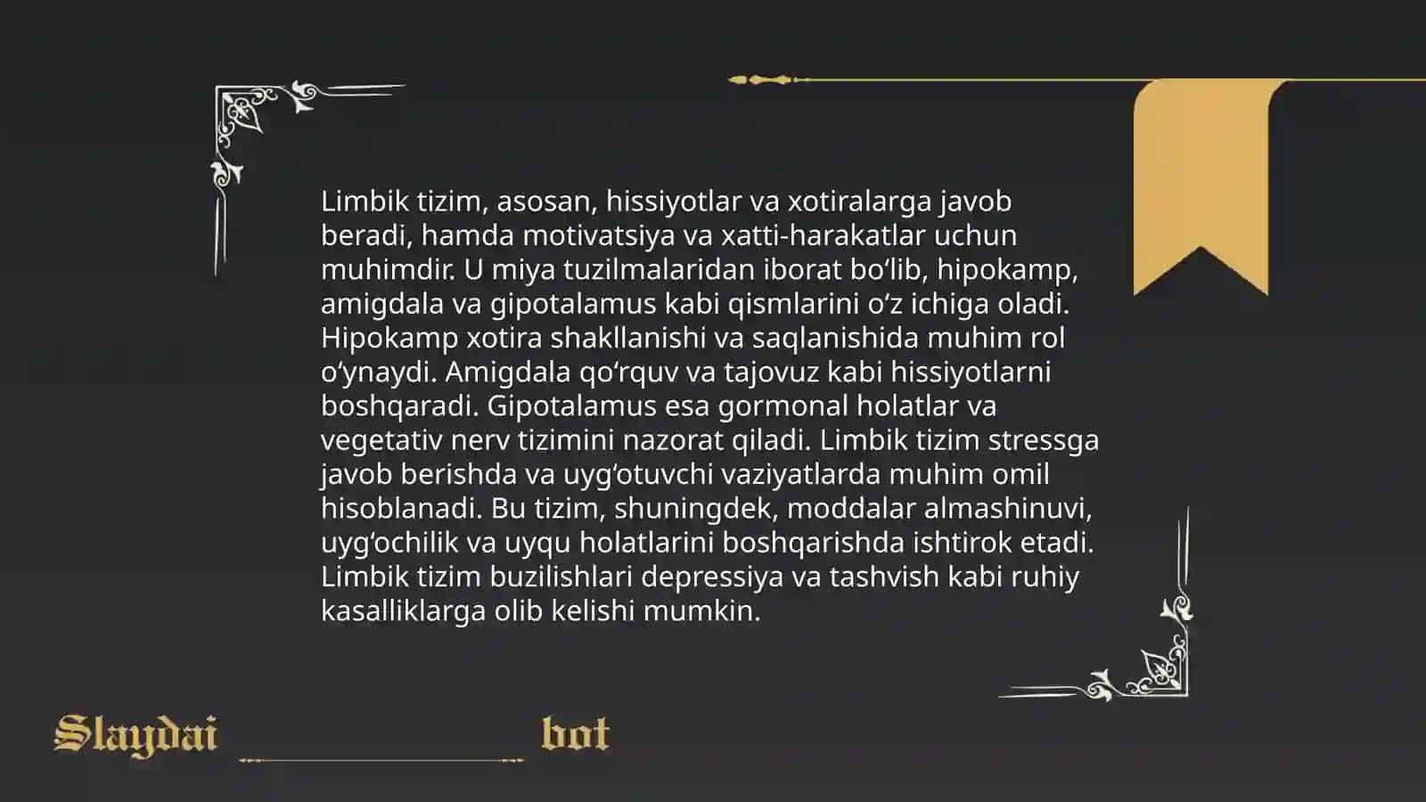 Limbik tizim.funksiyasi,asosiy anatomik xosilalar,klinik ahamyati 3