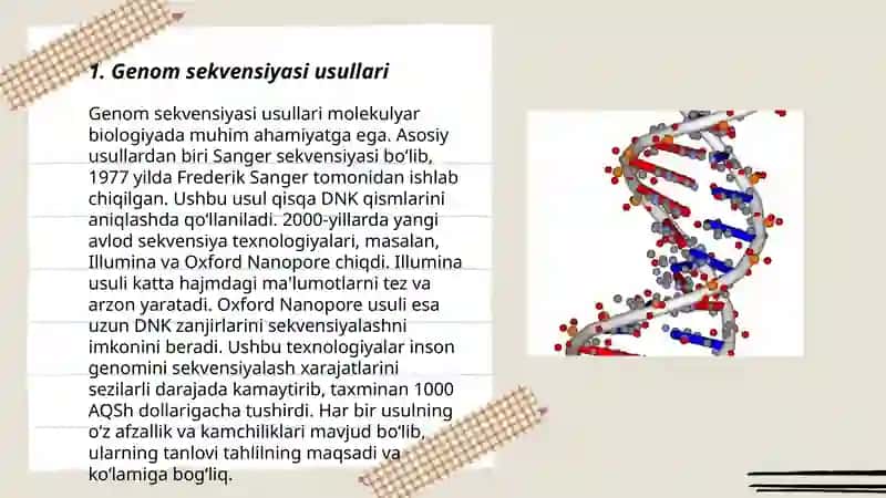 Genom nukleotid ketma ketligini aniqlashning ikkinchi avlodi 3