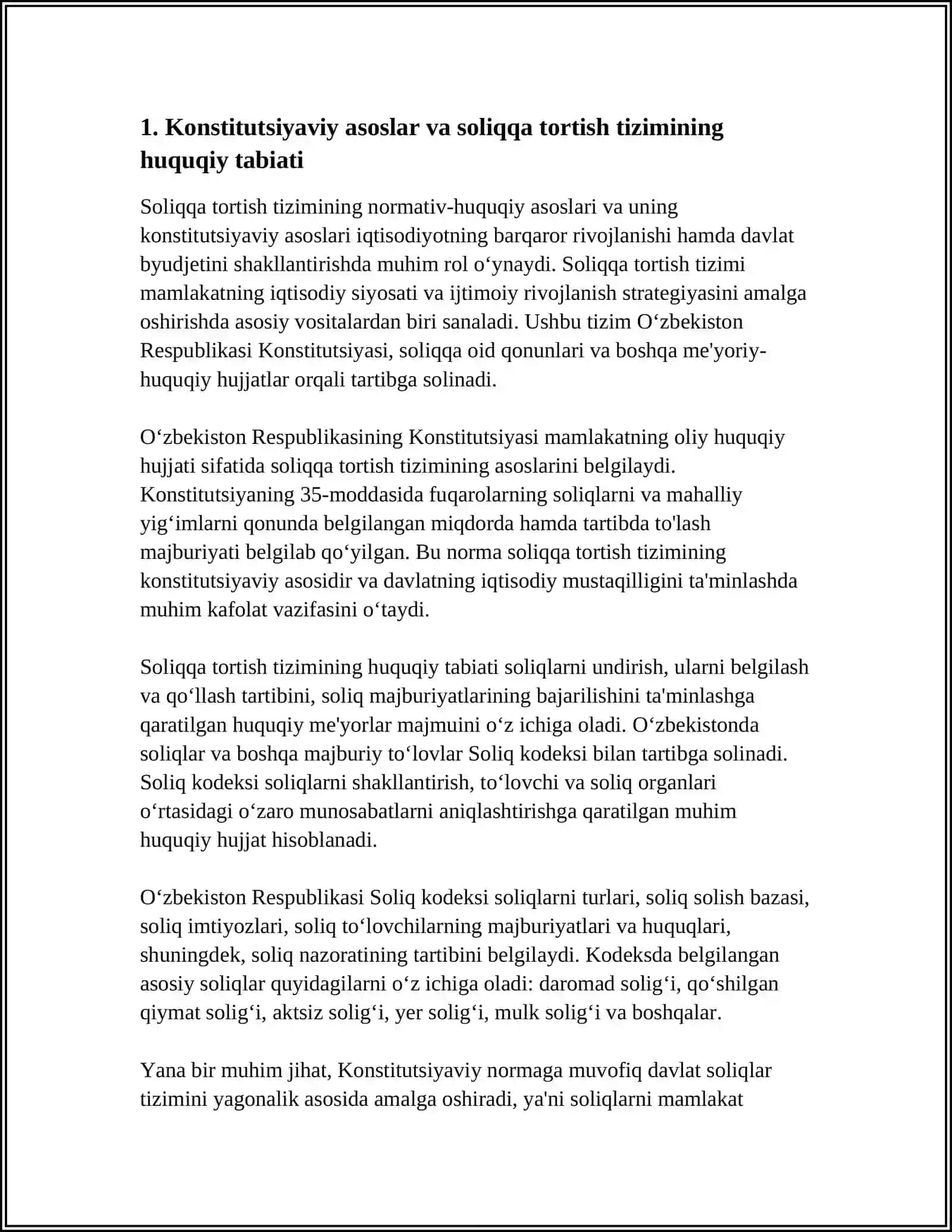 SOLIQQA TORTISH TIZIMINING NORMATIV-HUQUQIY ASOSLARI 3