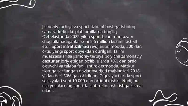 Jismoniy tarbiya va sport sohasini tashkiliy tarkibiy tuzulmasini takomillashtirish 3