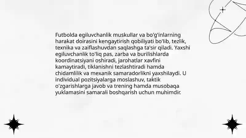 Futbollda egiluvchanlik sifatlarini tarbiyalash 3