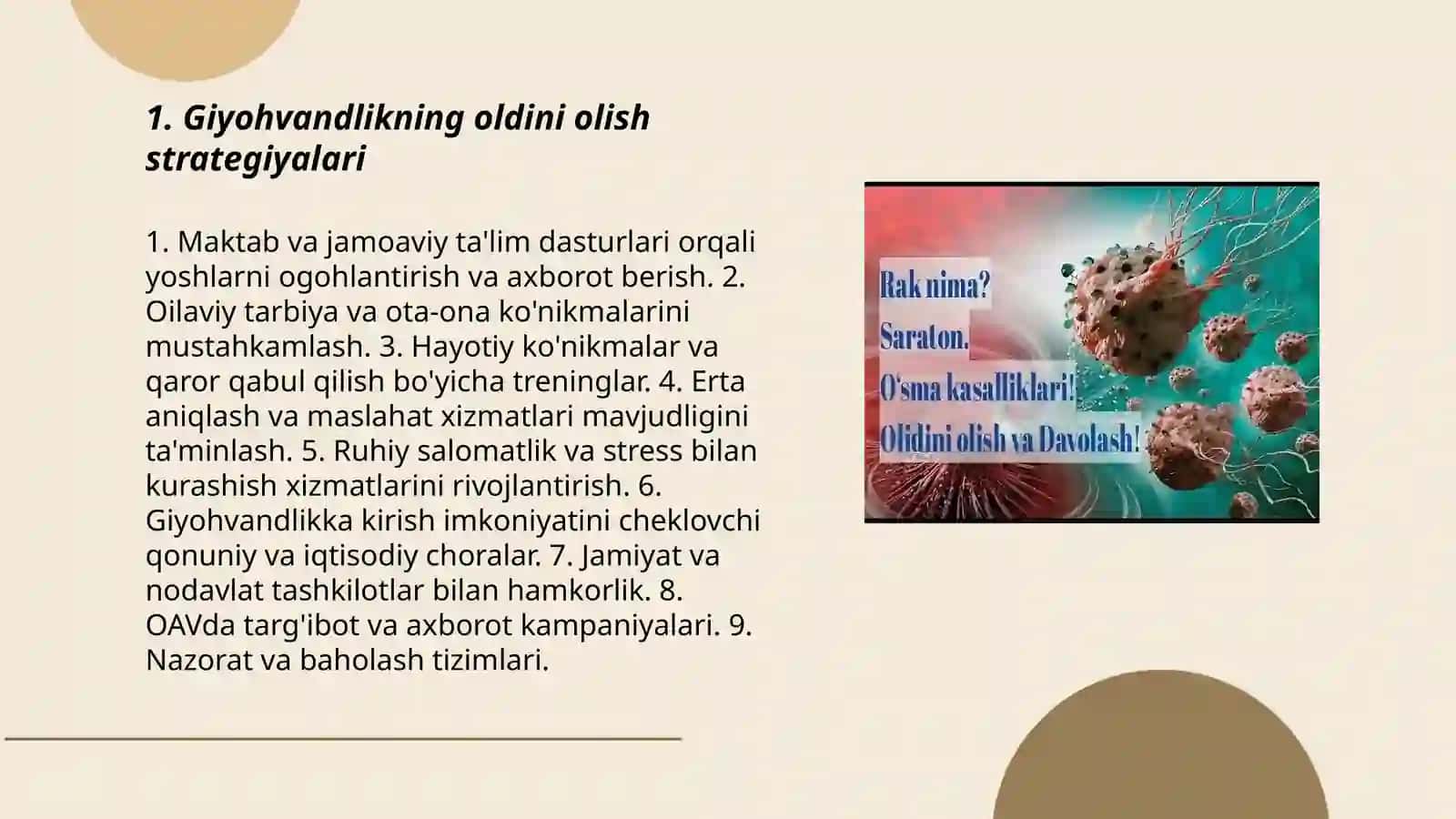 Giyohvandlikni davolash va oldini olish choralari 3