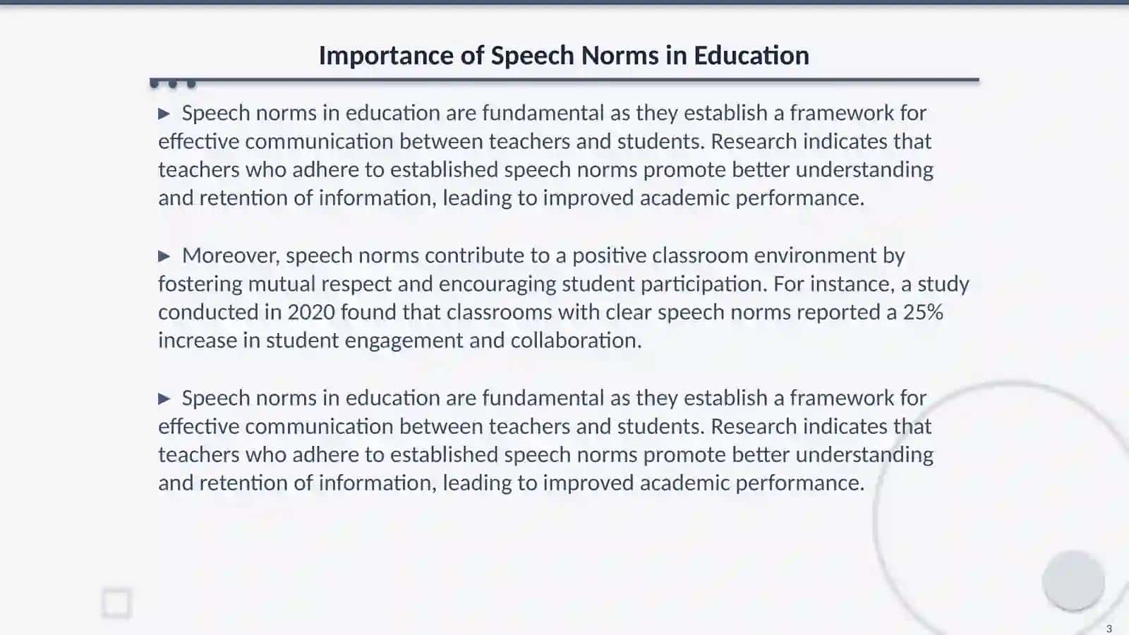 Norms of a Teacher’s Speech 3