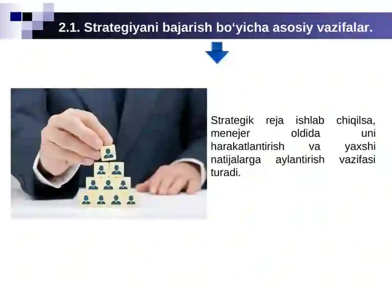Strategiyani bajarish bo‘yicha asosiy vazifalar 3