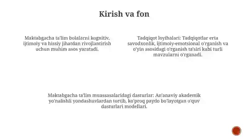 Maktabgacha ta'lim tashkilotlarida tadqiqot loyihasi va dasturi 3