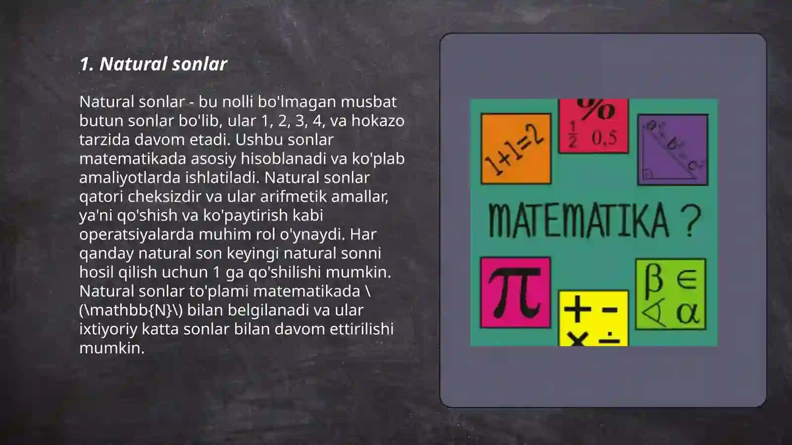2-sinf Matematika darsligidan taqdimot 3