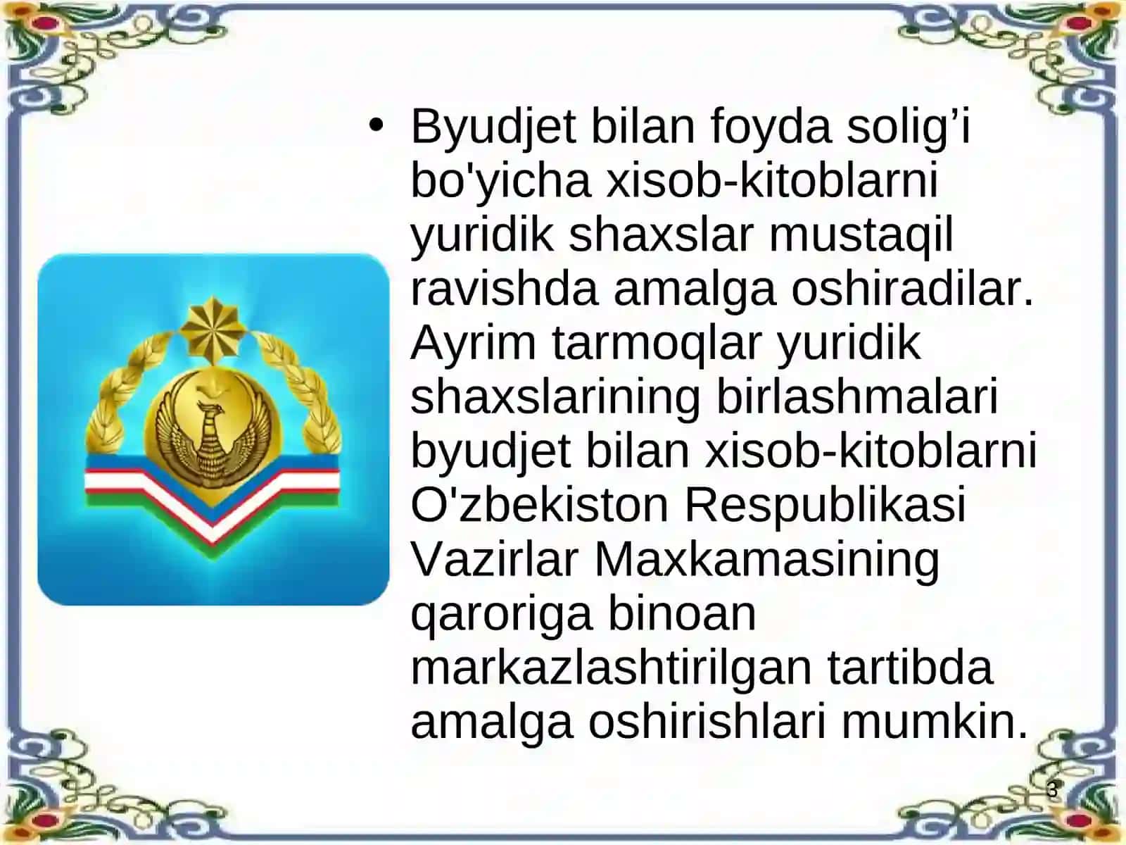 Yuridik shaxslardan olinadigan foyda solig'ining iqtisodiy mohiyati va ahmiyati 3