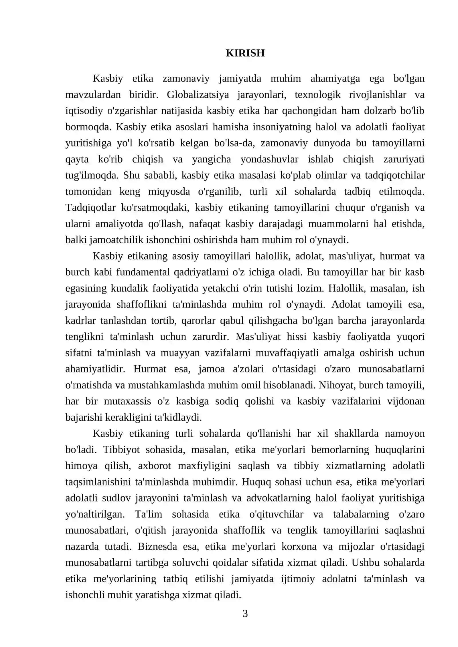 Kasbiy etika asoslari: tamoyillari va kasbiy qoʻllanishi 3