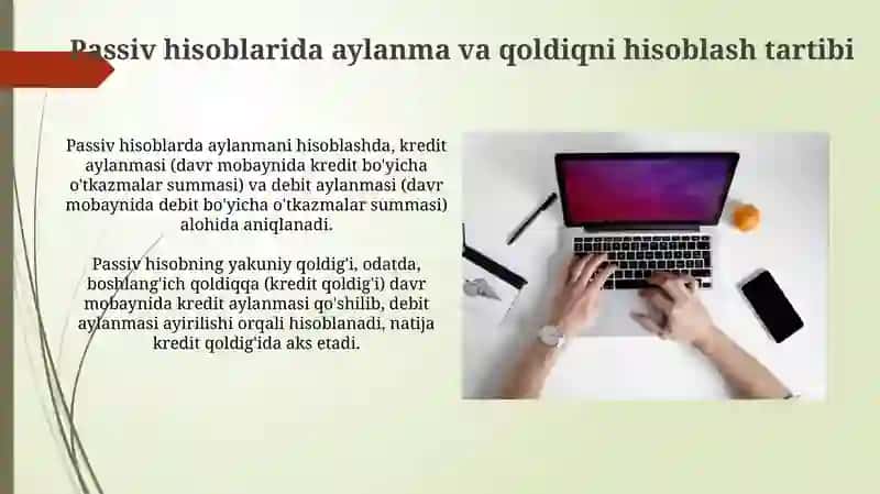 Passiv schyotlarda oborot va qoldiq hisoblashtartibi 3