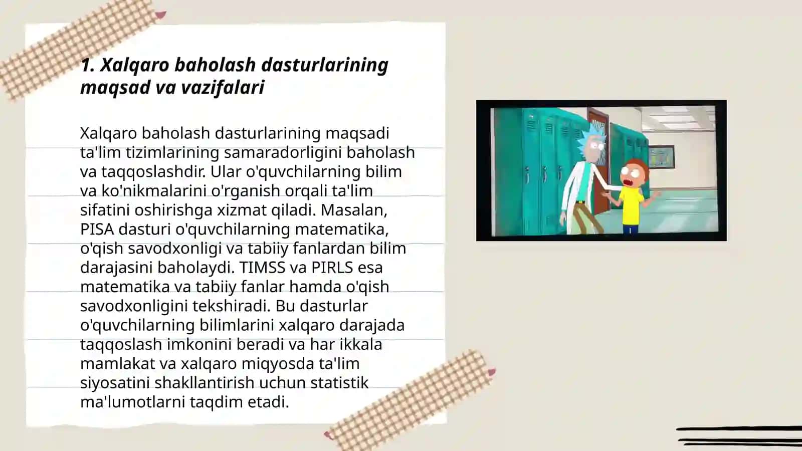 Xalqaro baholash dasturlarini oʻzida mujassamlashtirgan innovatsion metodlari asosida dars ishlanmani ishlab chiqish va amaliyotga tatbiq etish 3