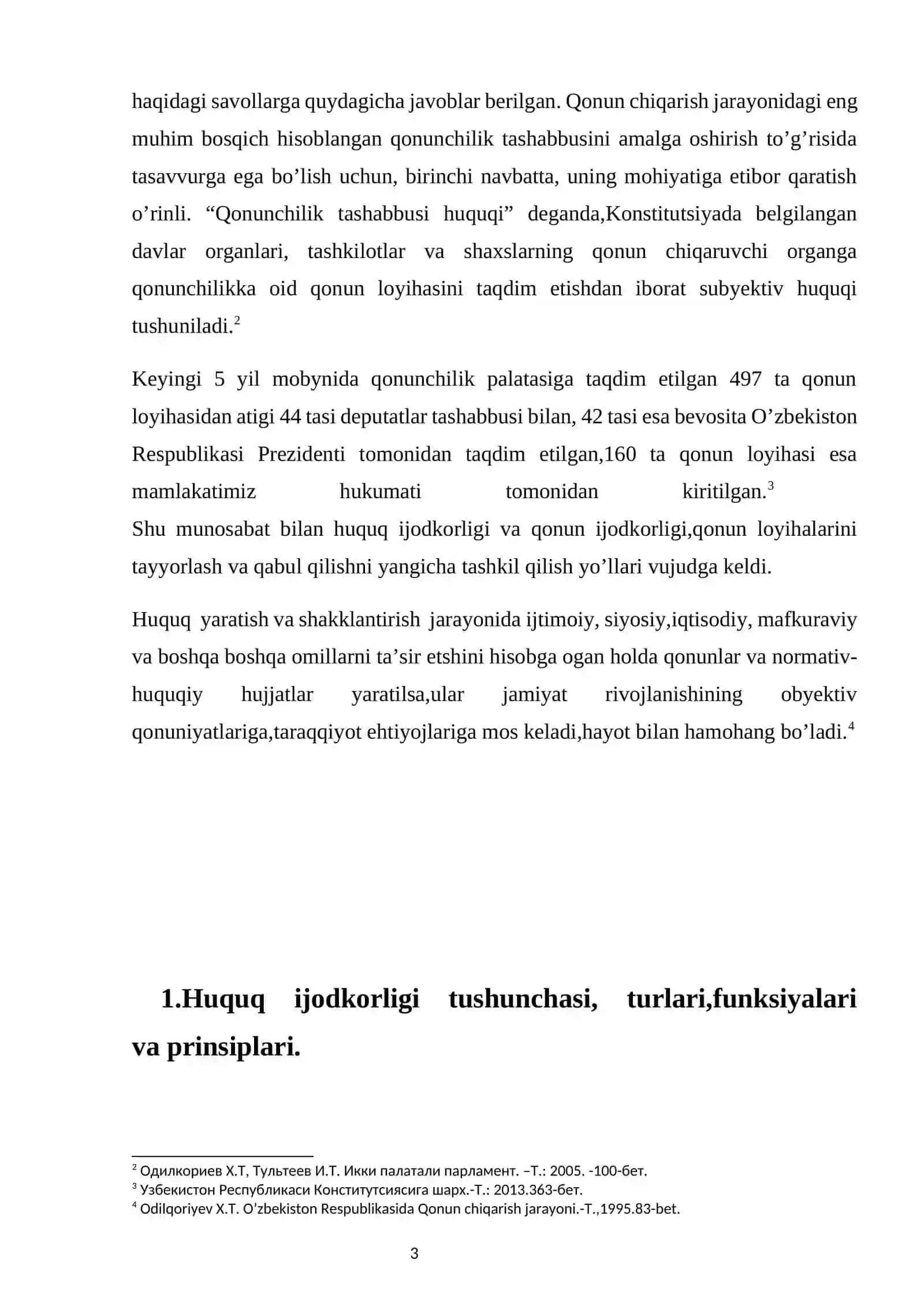 Huquq ijodkorligi tushunchasi, turlari, funksiyalari va prinsiplari 3