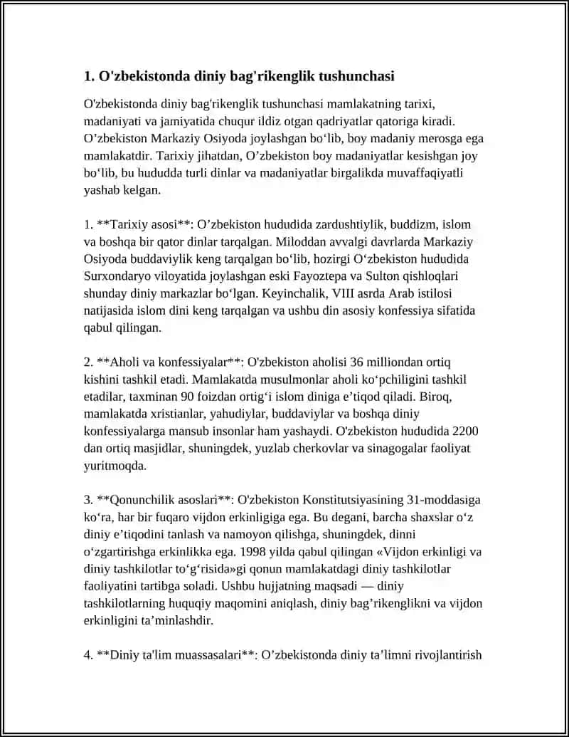 O'ZBEKISTONDA KONFESSIYALARARO DINIY BAG'RIKENGLIKNING TARIXIY TAJRIBASI 3