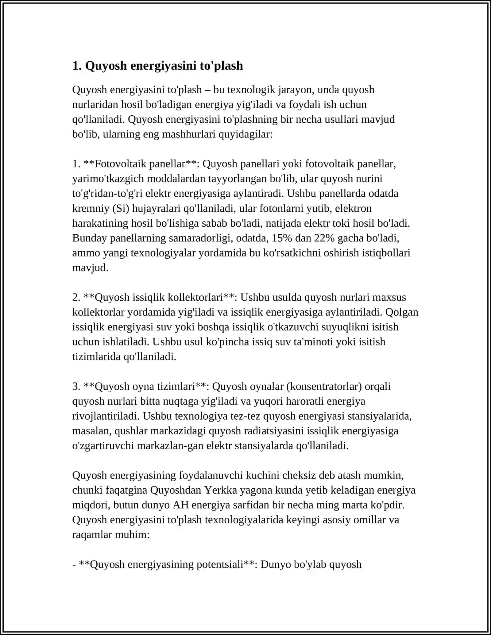 QUYOSH PANELLARINI ISHLASH PRINSIPI 3