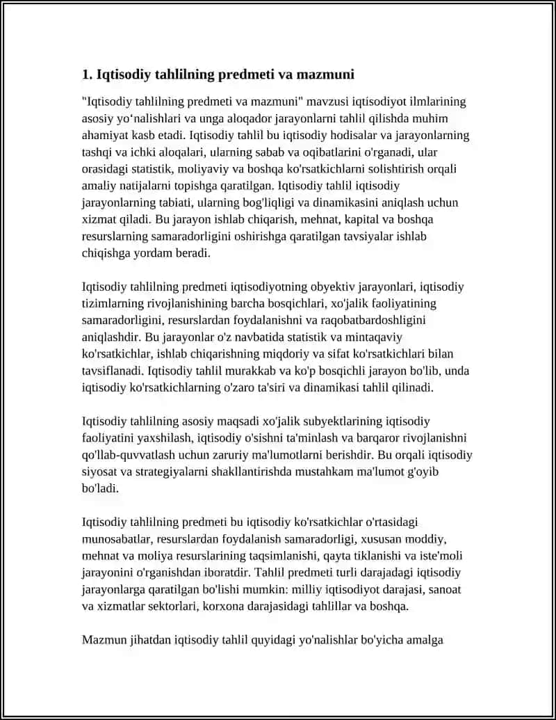 Iqtisodiy tahlilning predmeti va mazmuni 3