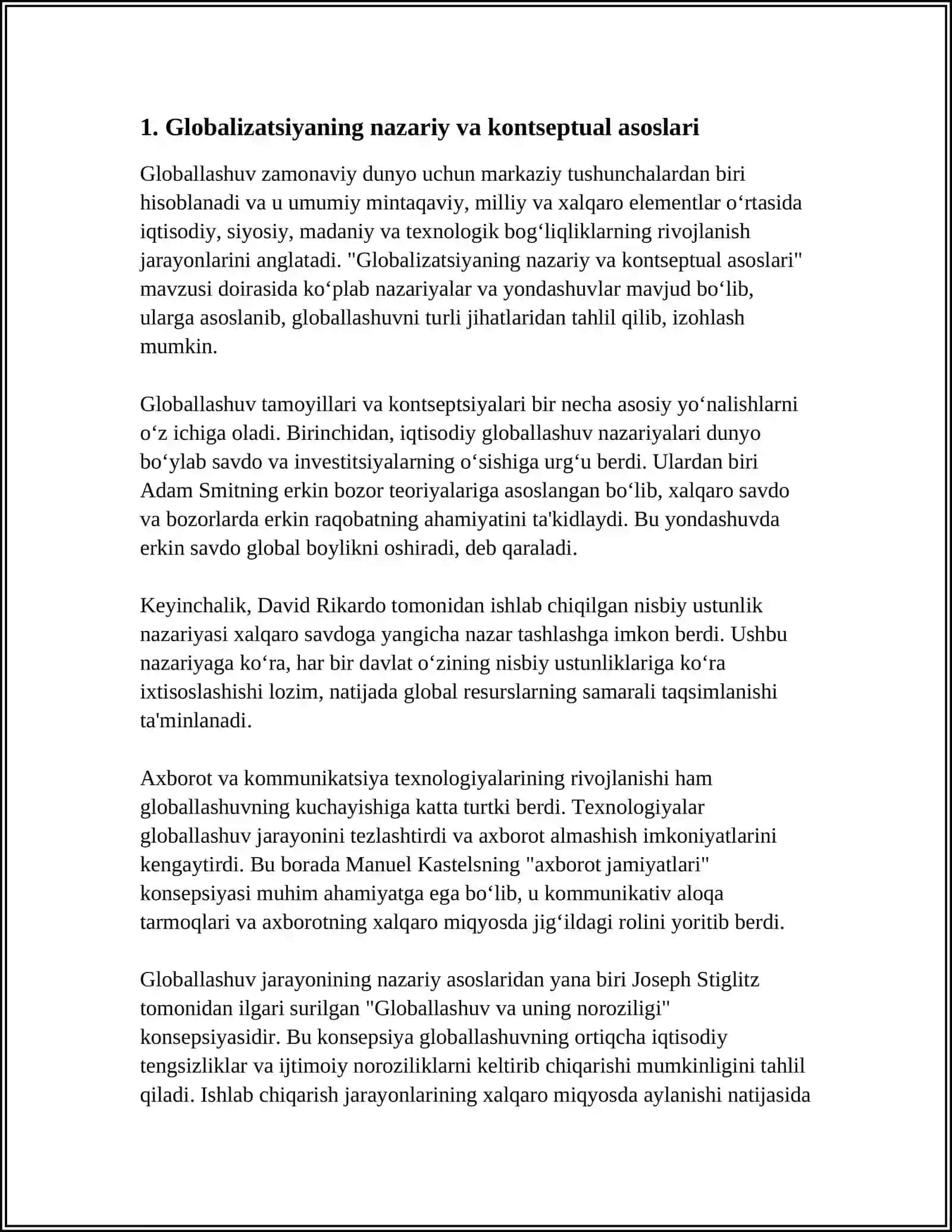 GLOBALLASHUV OMILLARI VA JAHON IQTISODIYOTINING RIVOJLANISH BOSQICHLARI 3